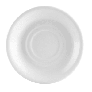 130-UVS2 6" Round Universal Saucer - Porcelain, Super White