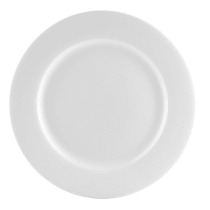 130-UVS21 12" Round Universal Plate - Porcelain, Super White