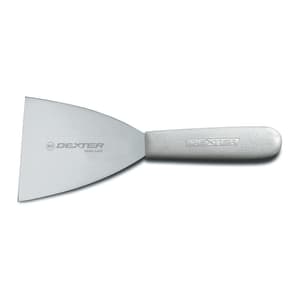 135-S293PCP SANI-SAFE® 3" Griddle Scraper w/ Stainless Steel Blade - Plastic Handle, White
