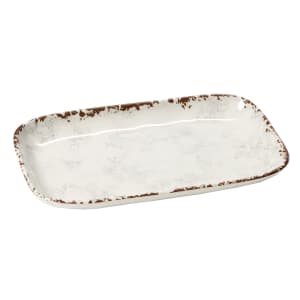 284-CS117FM 12" x 7 1/2" Rectangular French Mill Platter - Melamine, White