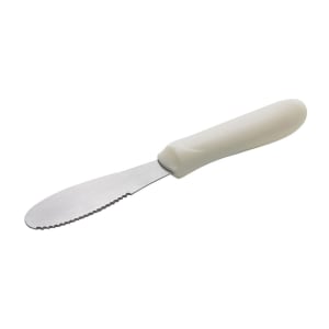 080-TWP31 3 5/8" Sandwich Spreader w/ Stainless Steel Blade - Plastic Handle, White
