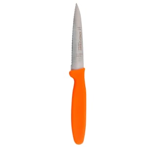 135-15583 SANI-SAFE® 3 1/2" Net Twine Line Knife w/ Polypropylene Orange Handle, Carbon Stee...