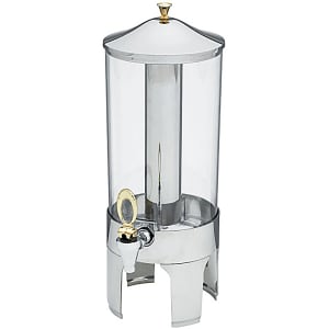 175-46280 2 gal Beverage Dispenser w/ Ice Tube - Plastic Container, Stainless Base