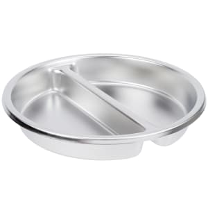 175-46861 5 1/5 qt Divided Round Food Pan - Stainless