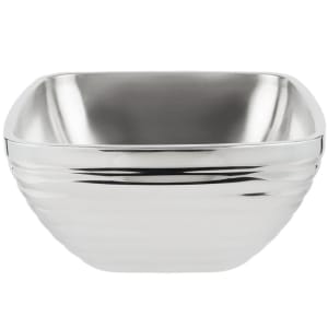 175-47637 8 1/5 qt Square Beehive Insulated Bowl - Stainless Steel, Mirror Finish