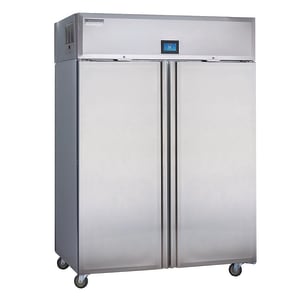 032-GADFL2PS 55" Two Section Commercial Refrigerator Freezer - Solid Doors, Top Compressor,...