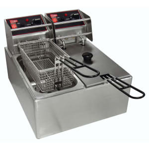 131-EL2X6 Countertop Electric Fryer - (2) 6 lb Vats,120v