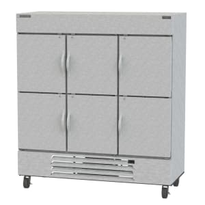 118-HBF72HC5HS 75" Three Section Reach In Freezer, (6) Solid Doors, 115v