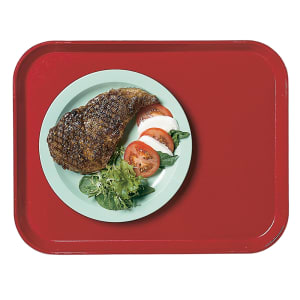 144-1418CL675 Fiberglass Camlite® Cafeteria Tray - 18"L  x 14"W, Steel Red