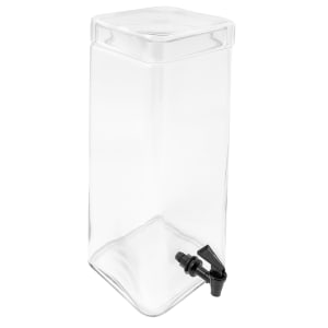 151-17333 3 Gallon Square Glass Beverage Dispenser - Clear