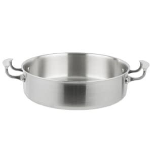 175-49425 12" Miramar® Display Cookware  Brazier Pan - Aluminum Bottom, Stainless Steel