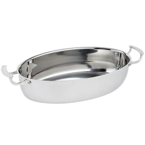 175-49445 7 5/16 qt Miramar® Display Cookware Oval Au Gratin - Stainless Steel, Induction Ready