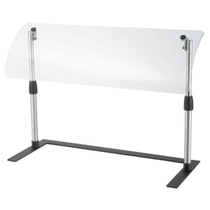 175-MB98721 48" Mobile Countertop Breathguard - Adjustable, Acrylic/Stainless