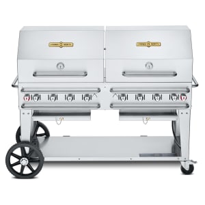 828-RCB60RDPLP 58" Mobile Gas Commercial Outdoor Grill w/ Water Pans, Liquid Propane 