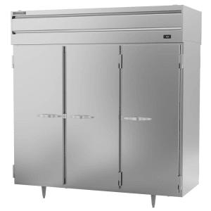 118-PRD3HC1AS 78" Three Section Pass Thru Refrigerator, (6) Left/Right Hinge Solid Doors, 115v