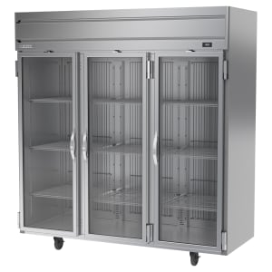 118-HFPS3HC1G 78" Horizon Series Three Section Reach In Freezer, (3) Left/Right Hinge Glass...