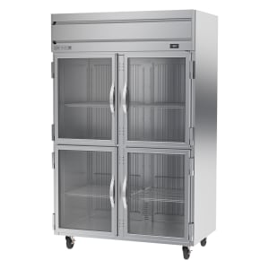 118-HRPS2HC1HG 52" Two Section Reach In Refrigerator, (4) Left/Right Hinge Glass Doors, 115v
