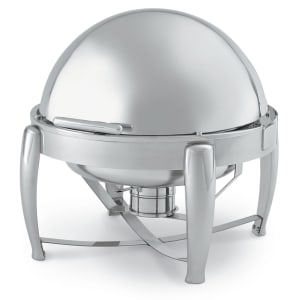 002-T3605 Round Chafer w/ Roll-Top Lid & Chafing Fuel Heat