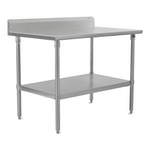 416-ST6R53024SSKX 24" 16 ga Work Table w/ Undershelf & 300 Series Stainless Top, 5"...