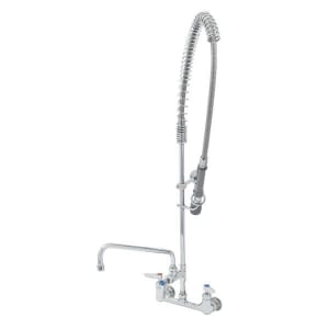 064-B013312CRBJK 37 9/16" Wall Mount Pre Rinse Faucet - 1 7/100 GPM, Base with Nozzle