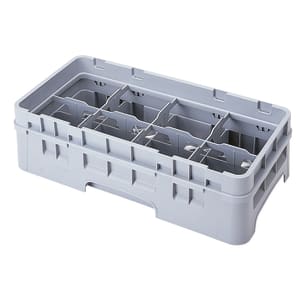 144-8HC414151 Camrack Cup Rack with Extender - Half Size, 8 Compartments, Soft Gray
