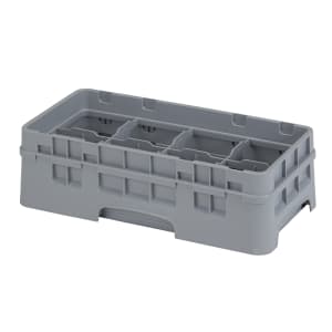 144-8HS318151 Camrack Glass Rack with Extender - Half Size, 8 Compartment, Soft Gray