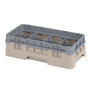 144-8HS318184 Camrack Glass Rack with Extender - Half Size, 8 Compartments, Beige