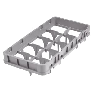 144-10HE1151 Half Size Glass Rack Extender w/ (10) Compartments - Full Drop, Soft Gray