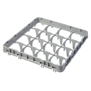 144-16E1151 Full Size Glass Rack Extender w/ (16) Compartments - Full Drop, Soft Gray