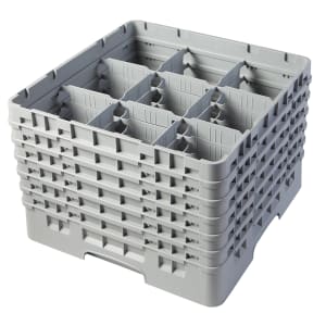 144-9S1114151 Camrack® Glass Rack w/ (9) Compartments - (6) Extenders, Soft Gray