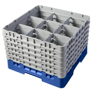 144-9S1114168 Camrack® Glass Rack w/ (9) Compartments - (6) Extenders, Blue