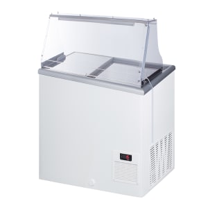 162-NOVA22PDC 30" Mobile Ice Cream Dipping Cabinet w/ 6 Tub Capacity - White, 115v