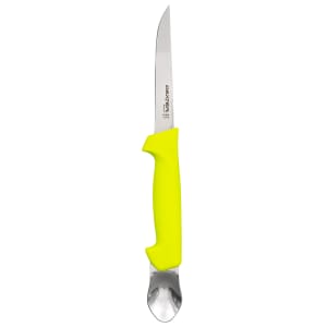 135-31432 5" Cut & Gut Knife w/ Polypropylene Yellow Handle, Carbon Steel