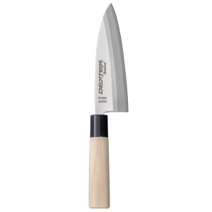 135-31445 6 1/2" Deba Knife w/ Magnolia Wood Handle, Stainless Steel
