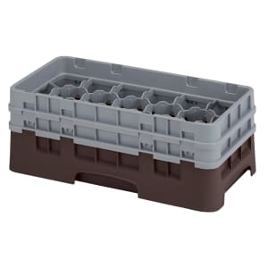 144-17HS434167 Camrack Glass Rack - (2)Extenders, 17 Compartment, Brown