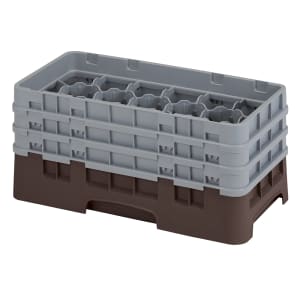 144-17HS638167 Camrack Glass Rack - (3)Extenders, 17 Compartment, Brown