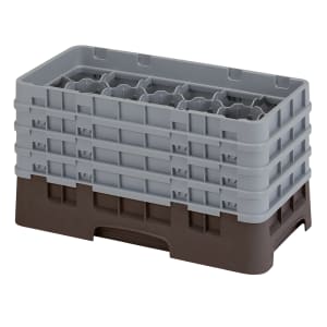 144-17HS800167 Camrack Glass Rack - (4)Extenders, 17 Compartment, Brown