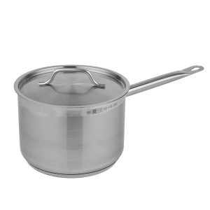 175-3803 4 qt Optio™ Stainless Steel Saucepan w/ Hollow Metal Handle - Induction Ready