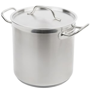 175-3503 11 qt Optio™ Stainless Steel Stock Pot w/ Cover - Induction Ready