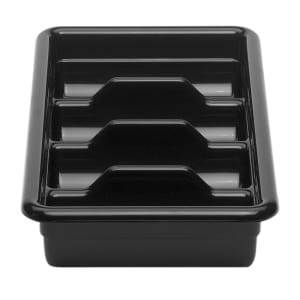 144-1120CBR110 4 Compartment Cutlery Bin - Plastic, Black