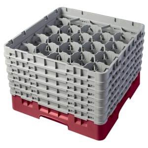 144-20S1114416 Camrack® Glass Rack w/ (20) Compartments - (6) Gray Extenders, Cranberry