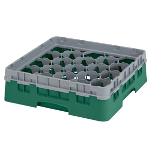 144-20S318119 Camrack® Glass Rack w/ (20) Compartment - (1) Gray Extender, Sherwood Green