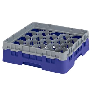 144-20S318186 Camrack® Glass Rack w/ (20) Compartment - (1) Gray Extender, Navy Blue