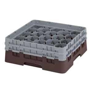 144-20S434167 Camrack® Glass Rack w/ (20) Compartments - (2) Gray Extenders, Brown