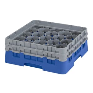 144-20S434168 Camrack® Glass Rack w/ (20) Compartments - (2) Gray Extenders, Blue