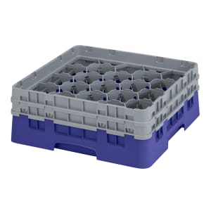144-20S434186 Camrack® Glass Rack w/ (20) Compartments - (2) Gray Extenders, Navy Blue