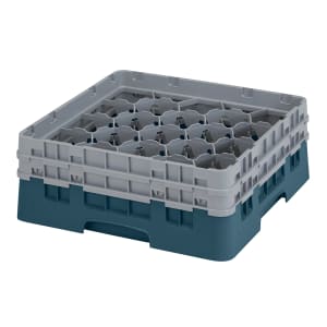 144-20S434414 Camrack® Glass Rack w/ (20) Compartments - (2) Gray Extenders, Teal