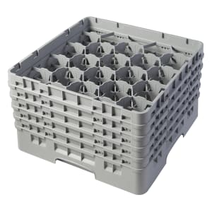 144-20S958151 Camrack® Glass Rack w/ (20) Compartments - (5) Gray Extenders, Soft Gray