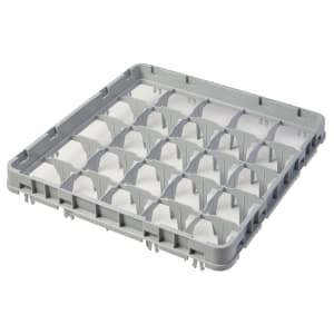 144-25E1151 Full Size Glass Rack Extender w/ (25) Compartments - Full Drop, Soft Gray