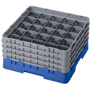 144-25S800168 Camrack® Glass Rack w/ (25) Compartments - (4) Extenders, Blue